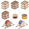 Skrzynie transportowe, role na kable, H0, Faller 180617