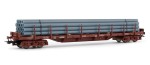 Platforma 4 os. z ładunkiem rur RENFE, H0, Electrotren 5184