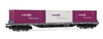 Platforma 4 os. ep. V z kontenerami RENFE, H0, Electrotren 5182