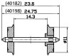 Koło DC izolowane jednostronnie Ø 11mm - 2szt. H0, Roco 40198