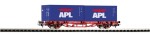 Platforma 2 os. Lgs579 z kontenerem 40' APL DB AG ep. VI., H0, PIKO 57759