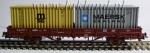 Platforma 2 os. 2 x kontener 20' RENFE, H0, Electrotren 1446