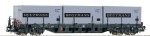 Platforma 4 os. z kontenerami Deutrans DR, H0, PIKO 54825