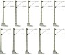 10 x słup trakcyjny 1-ramienny, N, Viessmann 43103