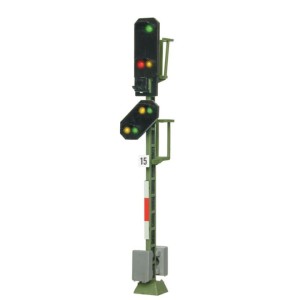 Semafor świetlny, 3 komorowy z tarczą DB, H0, Viessmann 4015