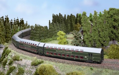 5-cio częściowy Wagon piętrowy Gliederzug DGBe12 ep. III DR, H0, PIKO 53180