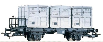 Wagon towarowy z pojemnikami BT91 ep. III DR, H0, PIKO 54420