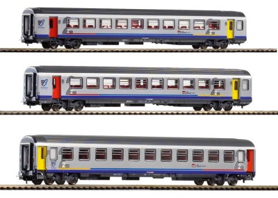 3x osobowy 2 kl. Bourgogne SNCF ep. VI, H0, PIKO 58639