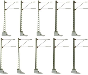 10 x słup trakcyjny 1-ramienny, N, Viessmann 43103