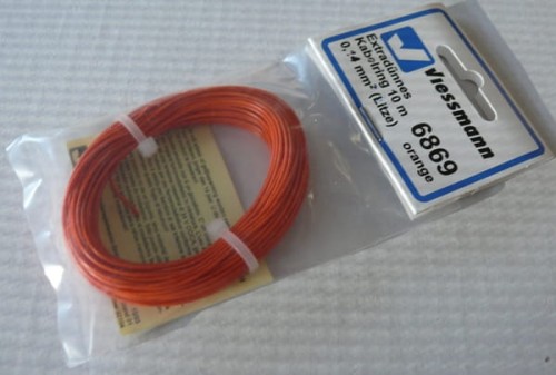 10 m przewodu 0,14 mm2 pomarańczowy, Viessmann 6869