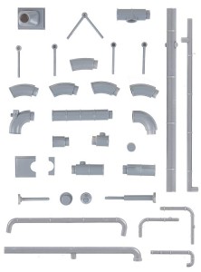 Zestaw rur przemysłowych, skala H0, Faller 180331