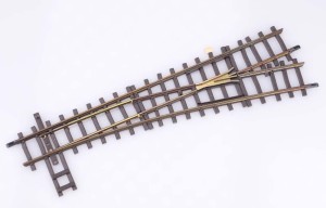 Rozjazd prawy 12°, 162.3 mm, R 515 mm ręczny, H0m, BEMO 4210000