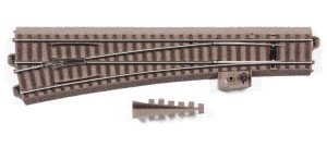 Rozjazd lewy ręczny na podsypce 12.1 st., skala H0, TRIX 62711