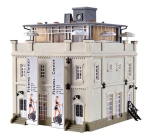 Centrum Fitness z tarasem na dachu, skala H0, Vollmer 43608