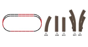 Zestaw torów C3 C-Gleis na podsypce, skala H0, TRIX 62903