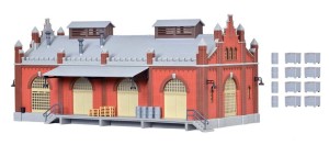 Duży magazyn z rampą, skala H0, Kibri 39404