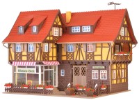 Kwiaciarnia z wyposażeniem i oświet., skala H0, Vollmer 43692