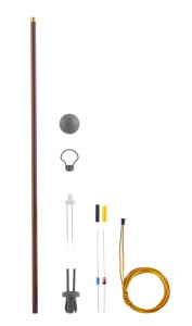 Latarnia na drewnianym maszcie DDR LED do składania, skala H0, Viessmann 6727