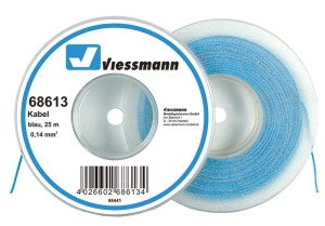 25 m przewodu 0,14 mm2 na szpuli niebieski, Viessmann 68613