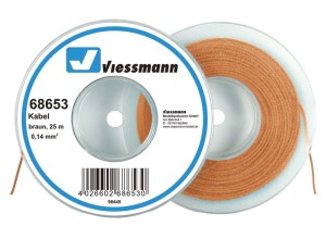 25 m przewodu 0,14 mm2 na szpuli brązowy, Viessmann 68653