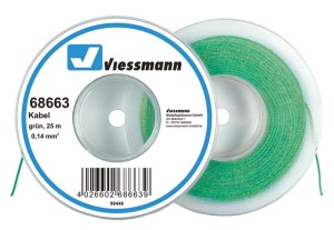 25 m przewodu 0,14 mm2 na szpuli zielony, Viessmann 68663