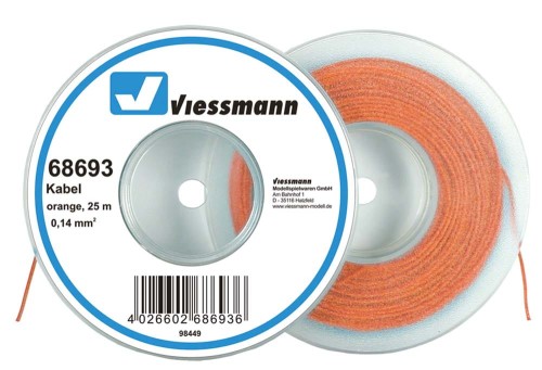 25 m przewodu 0,14 mm2 na szpuli pomarańczowy, Viessmann 68693