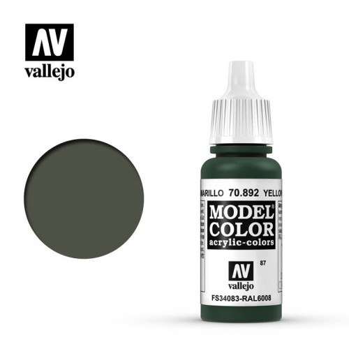 Farba akrylowa Model color 087 Yellow Oliva, 17ml, Vallejo 70892