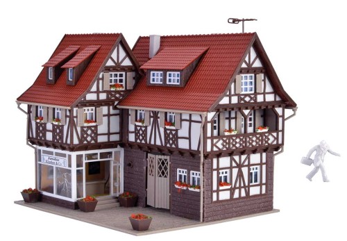 Jubiler podczas napadu z wyposaż. i oświet., skala H0, Vollmer 43600