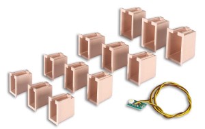 Starter Set - oświetlenie mieszkań, 12 light-boxes w 4 rozmiarach, 1 LED, światło białe, Viessmann 6005