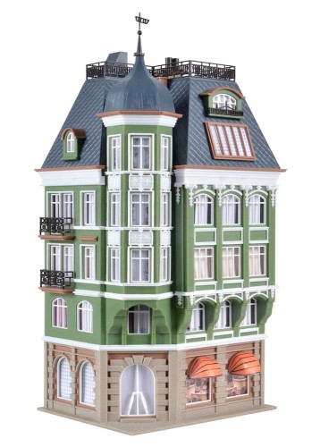 Kamienica z bankiem, skala H0, Vollmer 43771