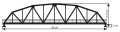 Stalowy, kratownicowy wiadukt 1 torowy, skala H0, Kibri 39700