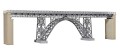 Stalowy, kratownicowy wiadukt 1 torowy, skala H0, Kibri 39704