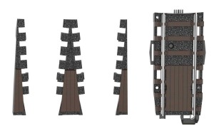 3 x Końcówka do obrotnicy firmy TRIX, skala H0, TRIX 66871