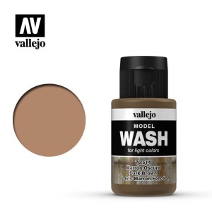 Farba akrylowa Model Wash - Ciemny brąz - 35 ml, Vallejo 76514