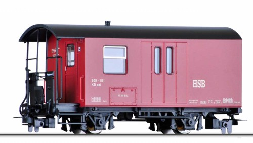 Wagon bagażowy 2 os. z pomostem, HSB ep. IV, skala H0e, Tillig 03971