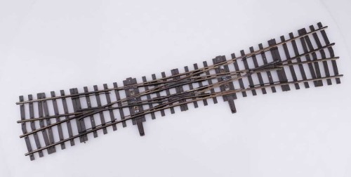 Podwójny rozjazd krzyżowy, tzw. 'Anglik', 12°, L=231 mm, skala TT, H0m, BEMO 4294667