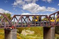 Stalowy, kratownicowy wiadukt 1 torowy, H0, Kibri 39701