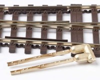 2 x kierownica mosiężna do rozjazdu 30 mm, skala H0, Weinert Modellbau 74025