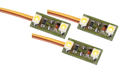 LED białe ciepłe do oświetlenia - 3 szt. np. budynków, Viessmann 6021