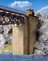 2 x Podpora / przyczółek wiaduktu, skala H0, Kibri 39750