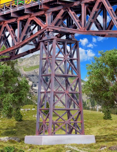 Kratownicowa podpora wiaduktu, skala H0, Kibri 39753