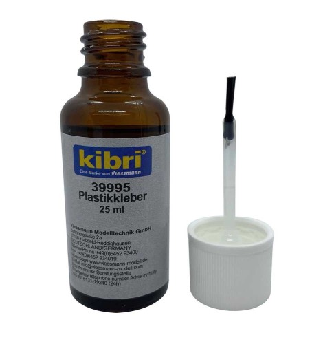 Klej z pędzelkiem 25 ml / 22.5 g, Kibri 39995