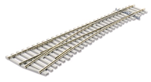 Rozjazd lewy ręczny 12 st. / 914 mm beton, Code75, skala H0, PECO SL-E1096
