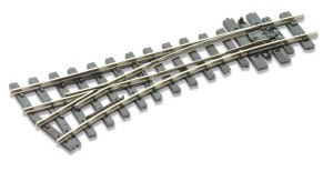 Rozjazd lewy ręczny 19.5 st. / 125 mm, Code80, skala H0e, PECO SL-E492