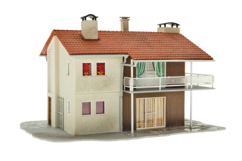 Dom dwurodzinny, skala TT, Vollmer 49360