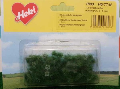Kępy trawy 100 szt. ciemna zieleń, Heki 1803