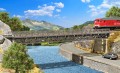 Stalowy, kratownicowy wiadukt 1 torowy, skala H0, Kibri 39707