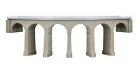 Wiadukt kamienny z filarami 1 torowy na łuku 360 mm, skala H0, Kibri 39725