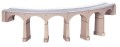 Wiadukt kamienny z filarami 1 torowy na łuku 415 – 425 mm, skala H0, Kibri 39726