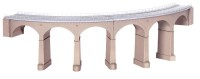 Wiadukt kamienny z filarami 1 torowy na łuku 415 – 425 mm, skala H0, Kibri 39726